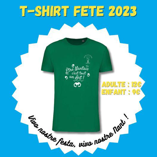 T-shirt de la fête à Nant Aveyron les 28, 29 et 30 juillet 2023